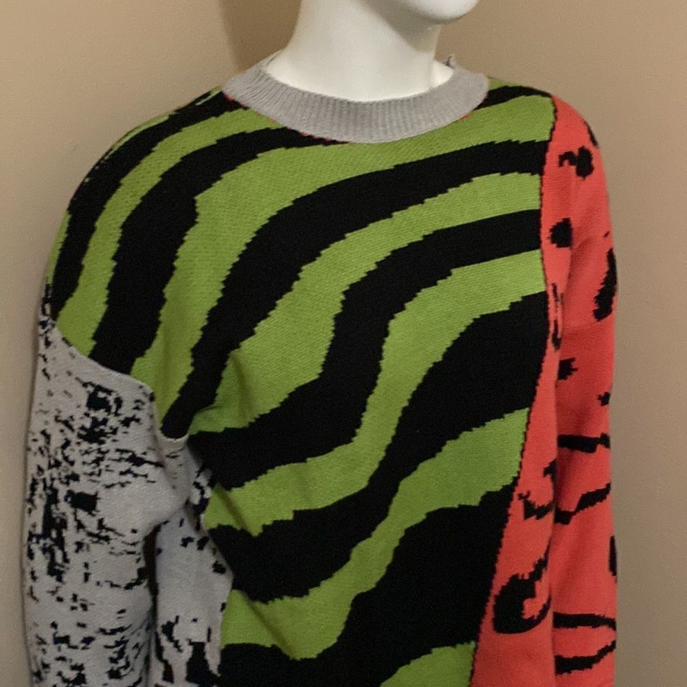 NWOT Oversized Multi-Color Sweater Dress - Picture 11 of 16